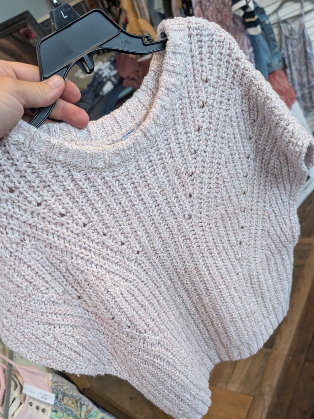 Toddler Chunky Knit Sweater - Light Blush Pink